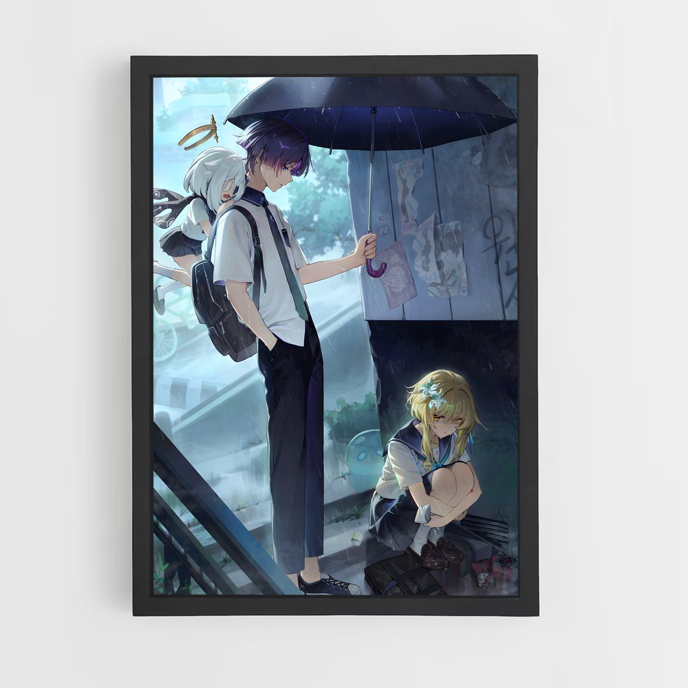 Poster Genshin traveler perchés – affiche Genshin impact (vue 2)